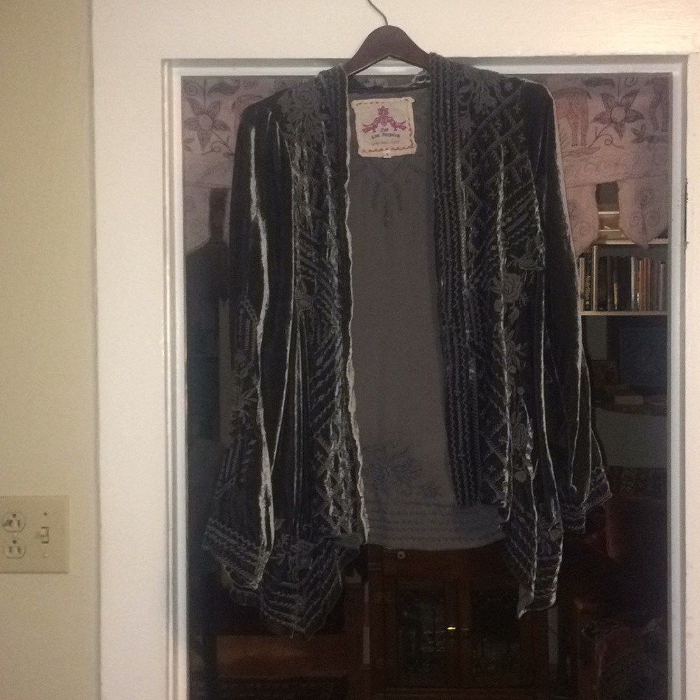 Beautiful Johnny Was Velvet Kayla Jacket Cardigan